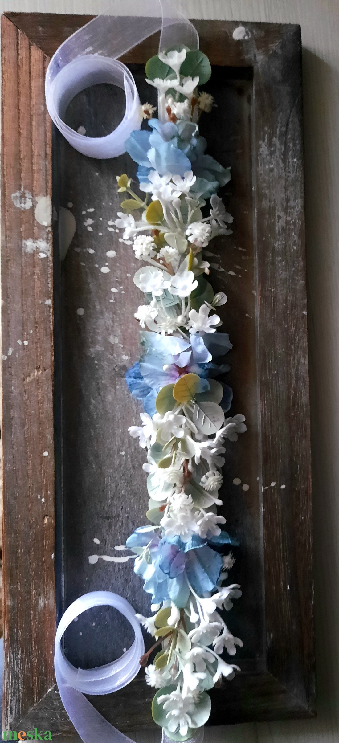 Virágos fejpánt fejkoszorú  - esküvő - hajdísz - hajpánt - Meska.hu