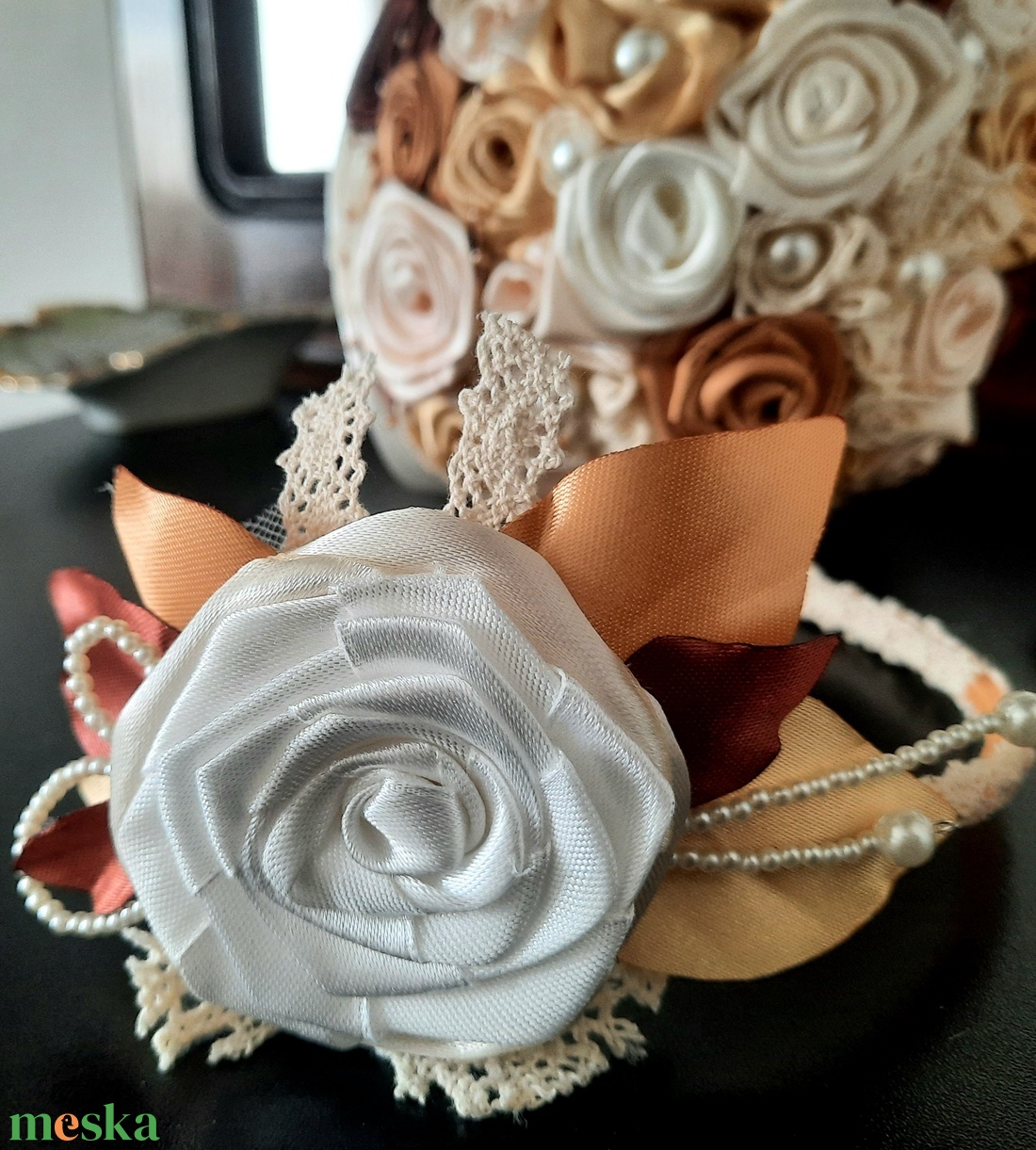 Bieder moments hajpánt - esküvő - hajdísz - hajpánt - Meska.hu