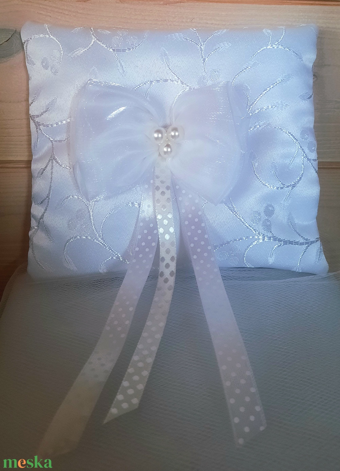 Masnis gyűrűpárna - esküvő - kiegészítők - gyűrűtartó & gyűrűpárna - Meska.hu