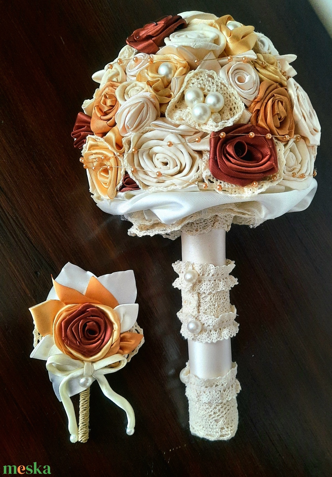 Bieder vőlegénykitűző - esküvő - kiegészítők - kitűző - Meska.hu