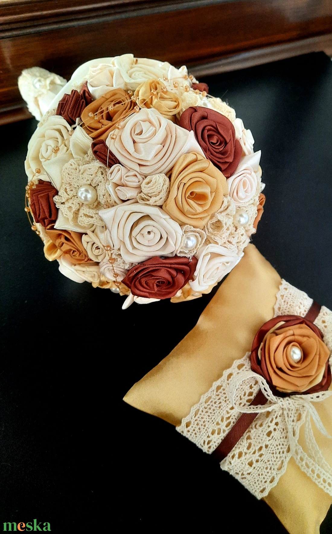 Bieder gyűrűpárna - esküvő - kiegészítők - gyűrűtartó & gyűrűpárna - Meska.hu