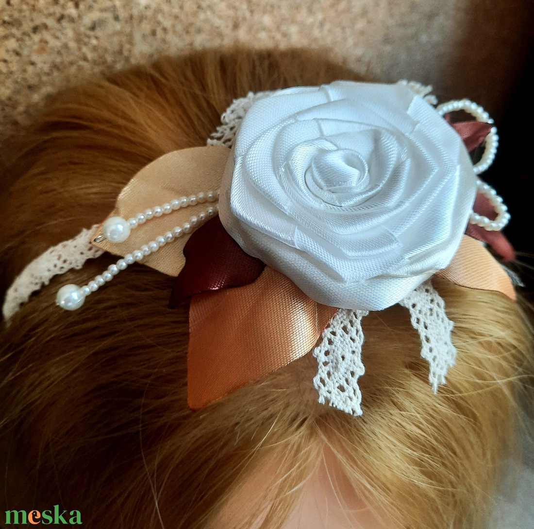 Biefer hajpánt - esküvő - hajdísz - hajpánt - Meska.hu