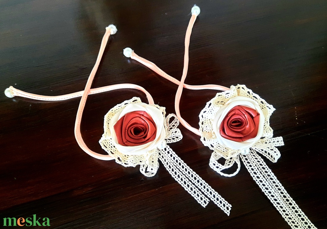 Koszorúslány kardísz pár - esküvő - ékszer - karkötő & csuklódísz - Meska.hu