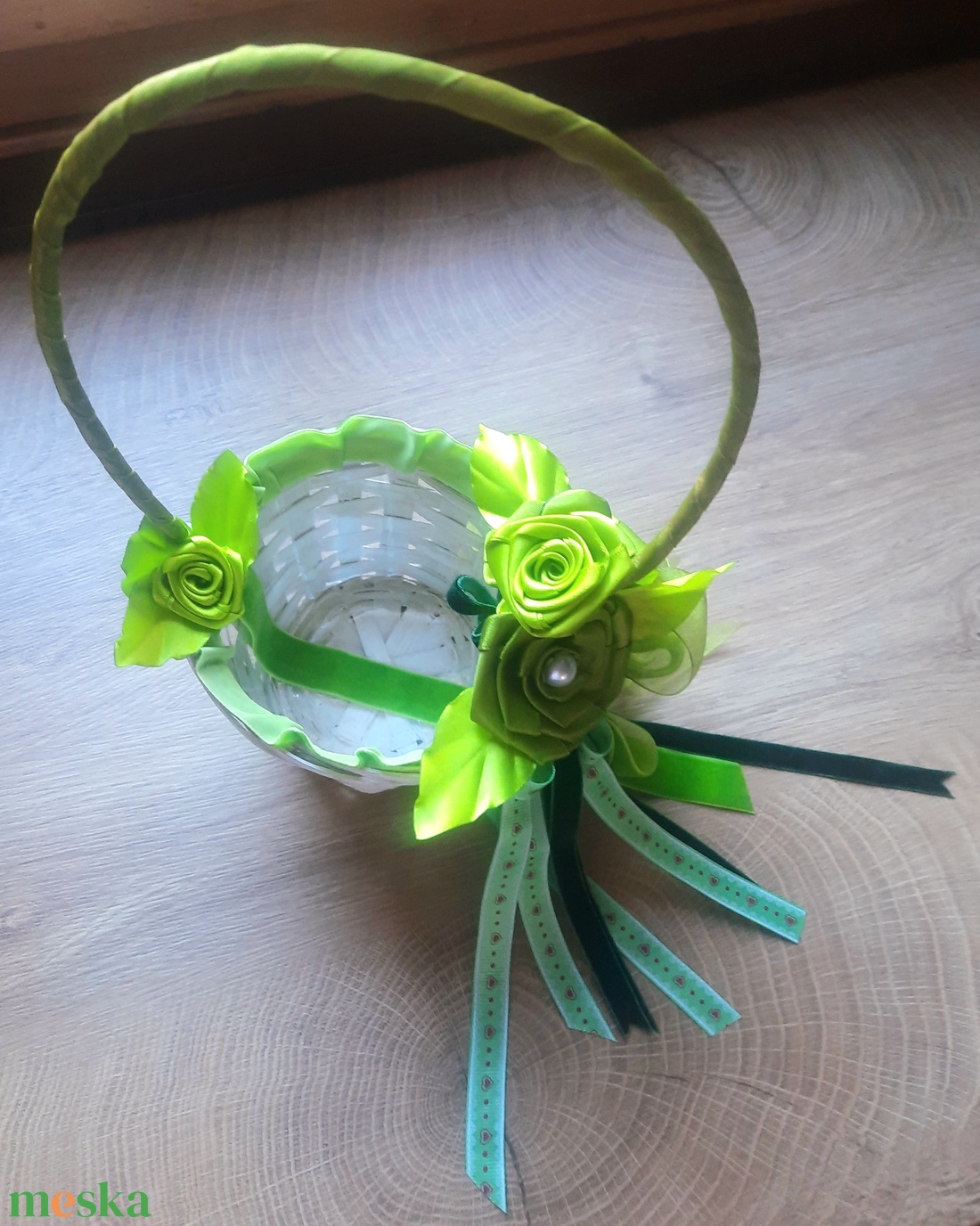 Szóró kosár - esküvő - dekoráció - asztaldísz - Meska.hu