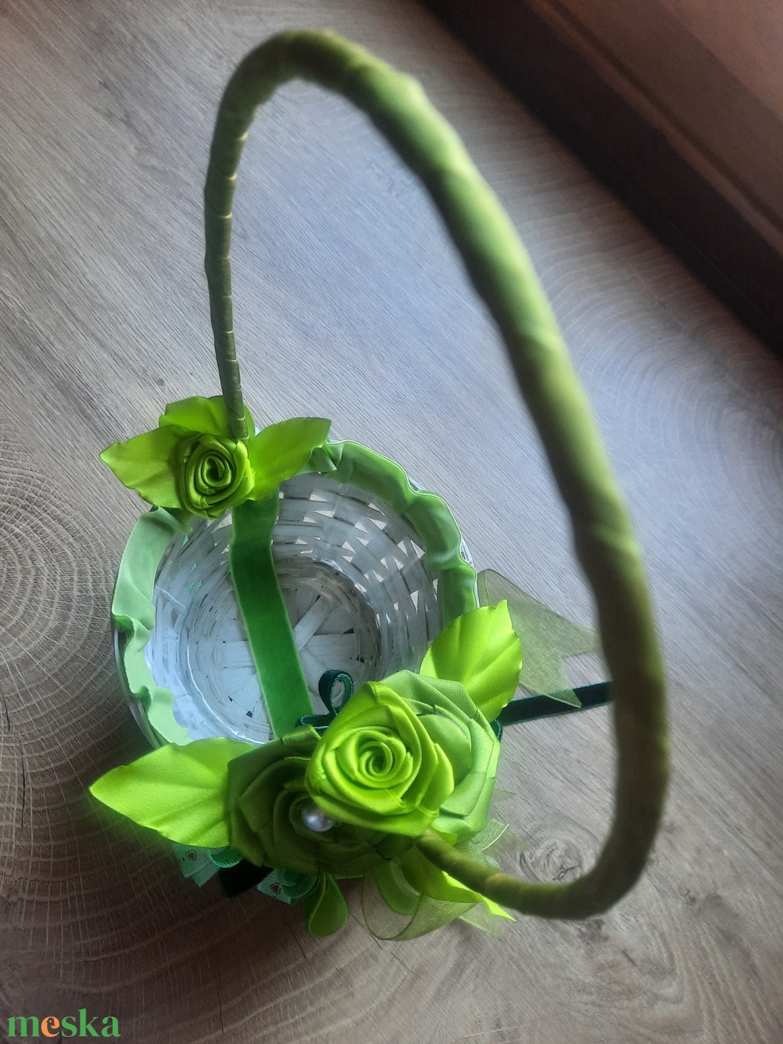 Szóró kosár - esküvő - dekoráció - asztaldísz - Meska.hu