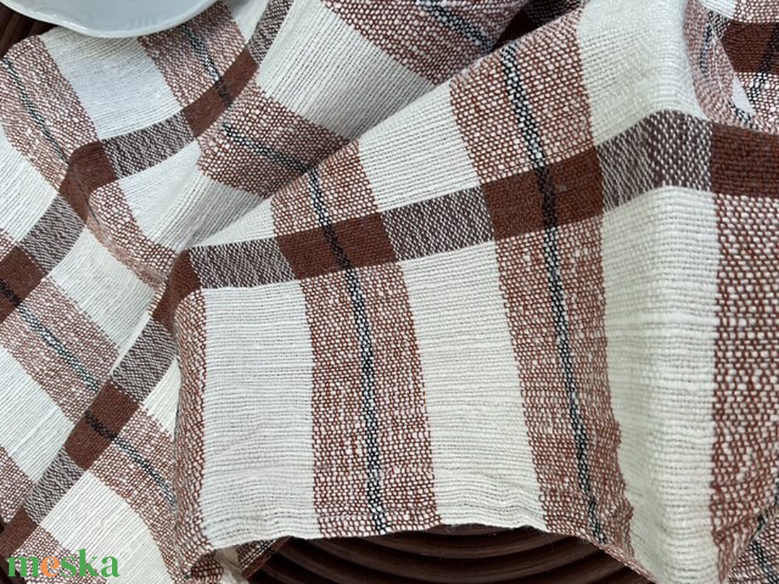 Kézzel szövött lenvászon konyharuha - otthon & életmód - konyhafelszerelés, tálalás - konyhai textil - konyharuha & törlőkendő - Meska.hu