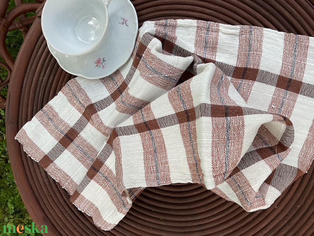 Kézzel szövött lenvászon konyharuha - otthon & életmód - konyhafelszerelés, tálalás - konyhai textil - konyharuha & törlőkendő - Meska.hu