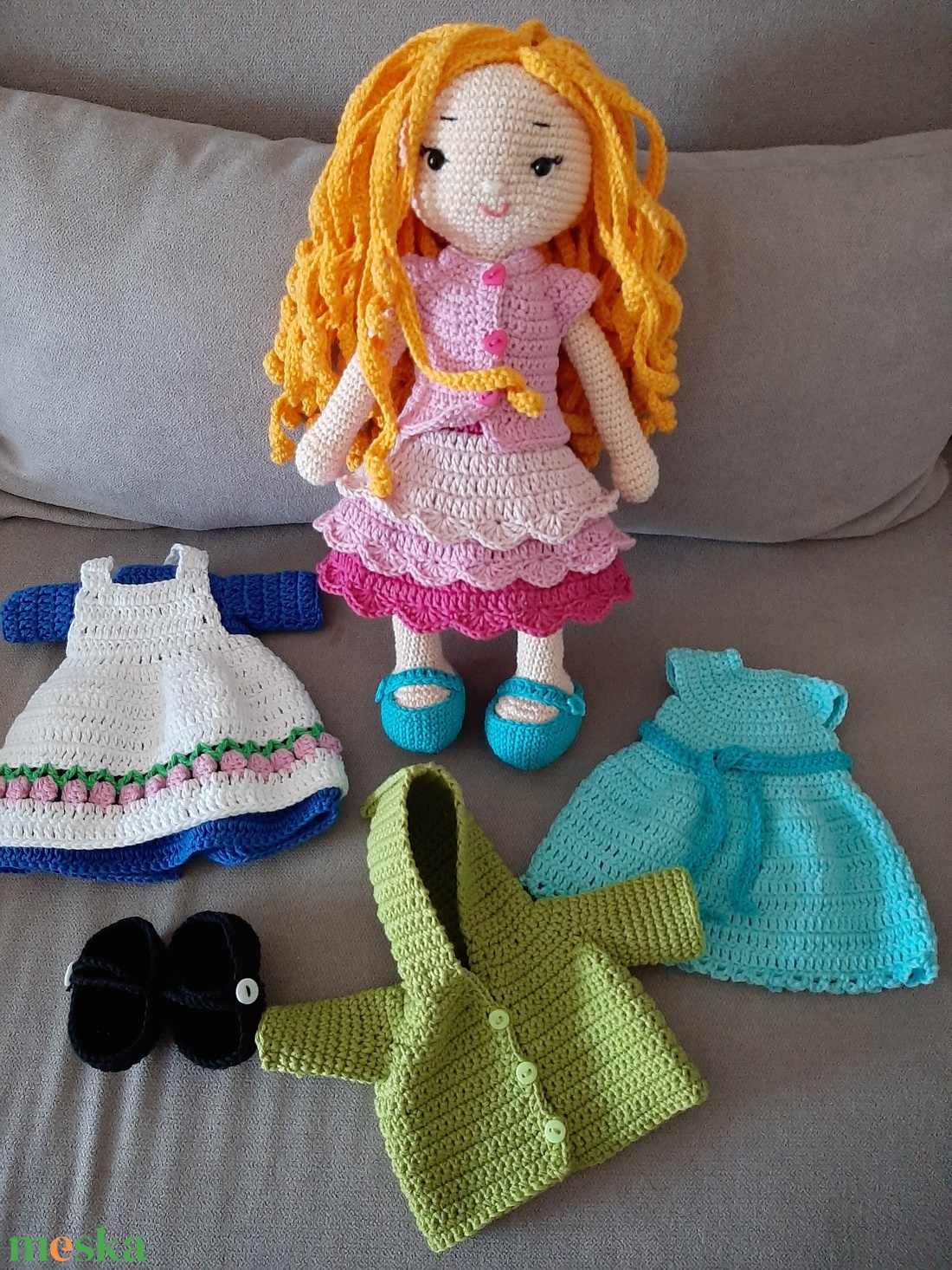 Öltöztethető baba Katának - játék & sport - baba & babaház - öltöztethető baba - Meska.hu