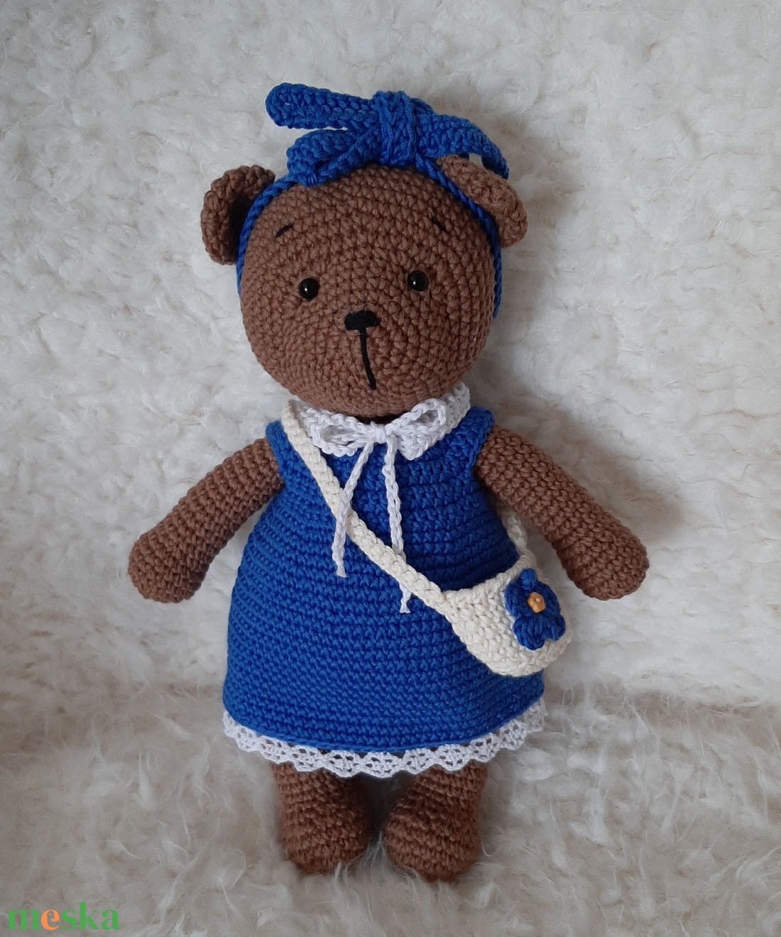 Kismaci kék ruhában. - játék & sport - baba & babaház - baba - Meska.hu