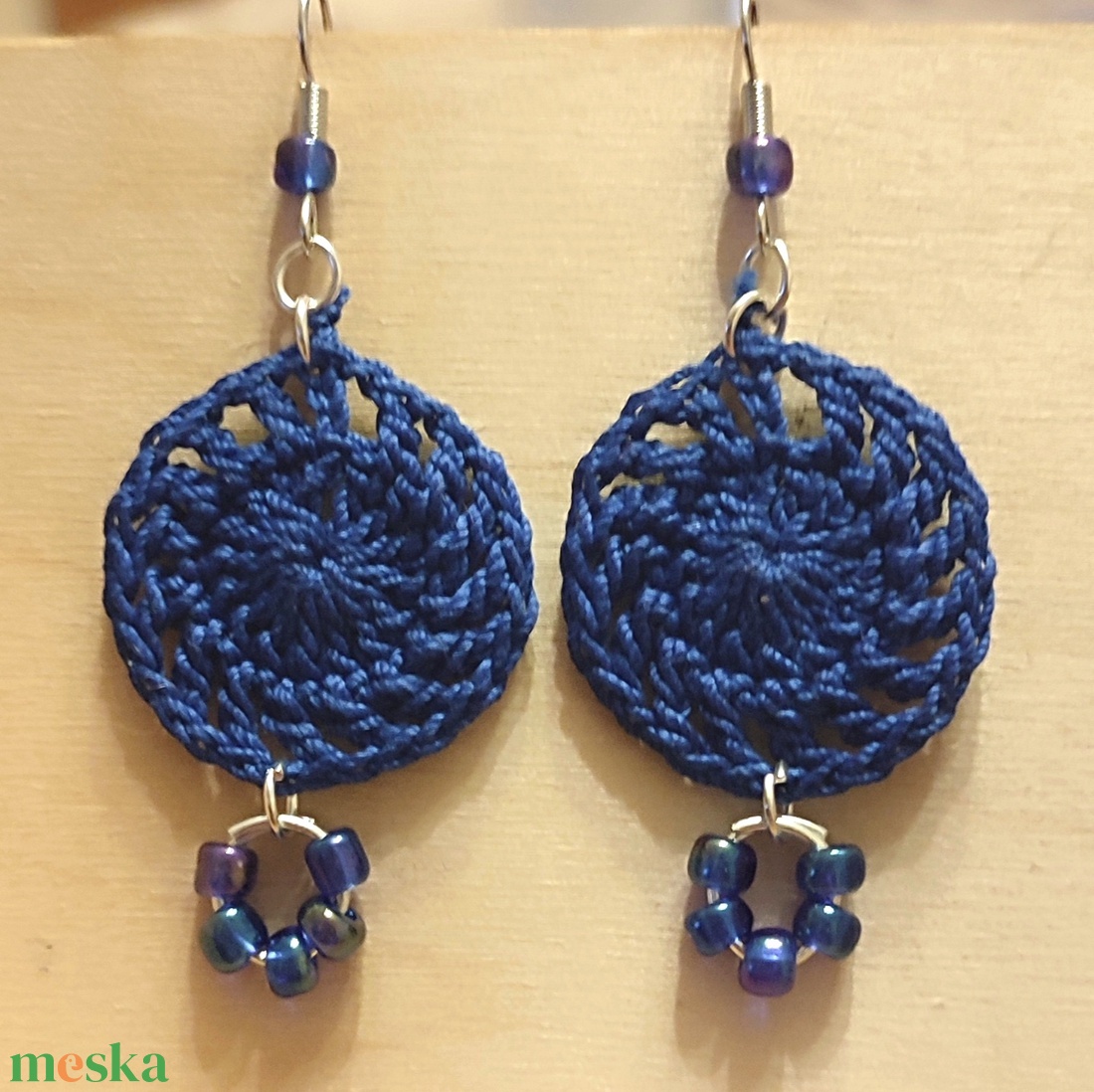 AKCIÓ!!! Horgolt gyöngyös fülbevaló  - ékszer - fülbevaló - fülékszer - Meska.hu