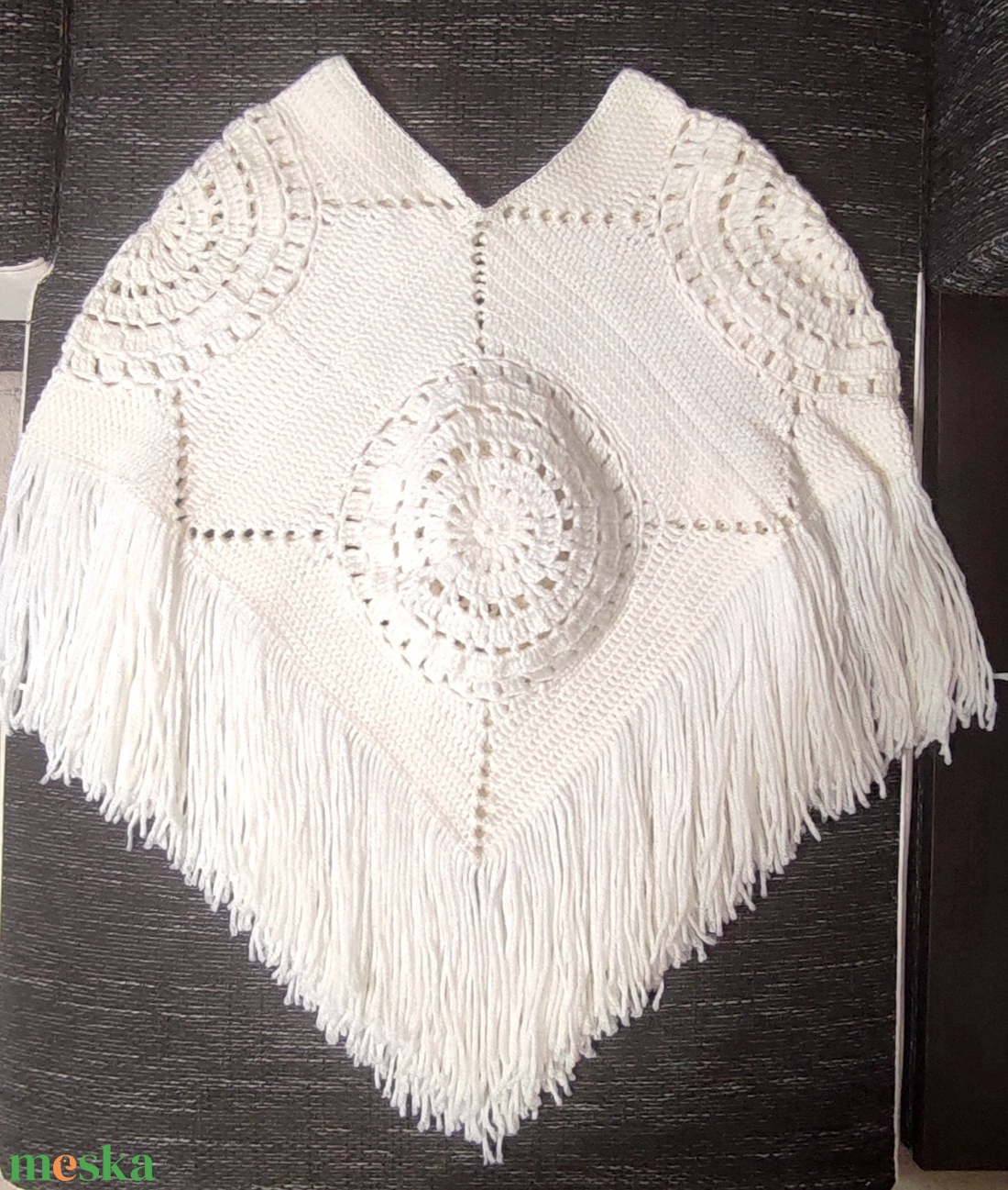 Horgolt poncsó - ruha & divat - női ruha - poncsó - Meska.hu Horgolt poncsó - ruha & divat - női ruha - poncsó - Meska.hu