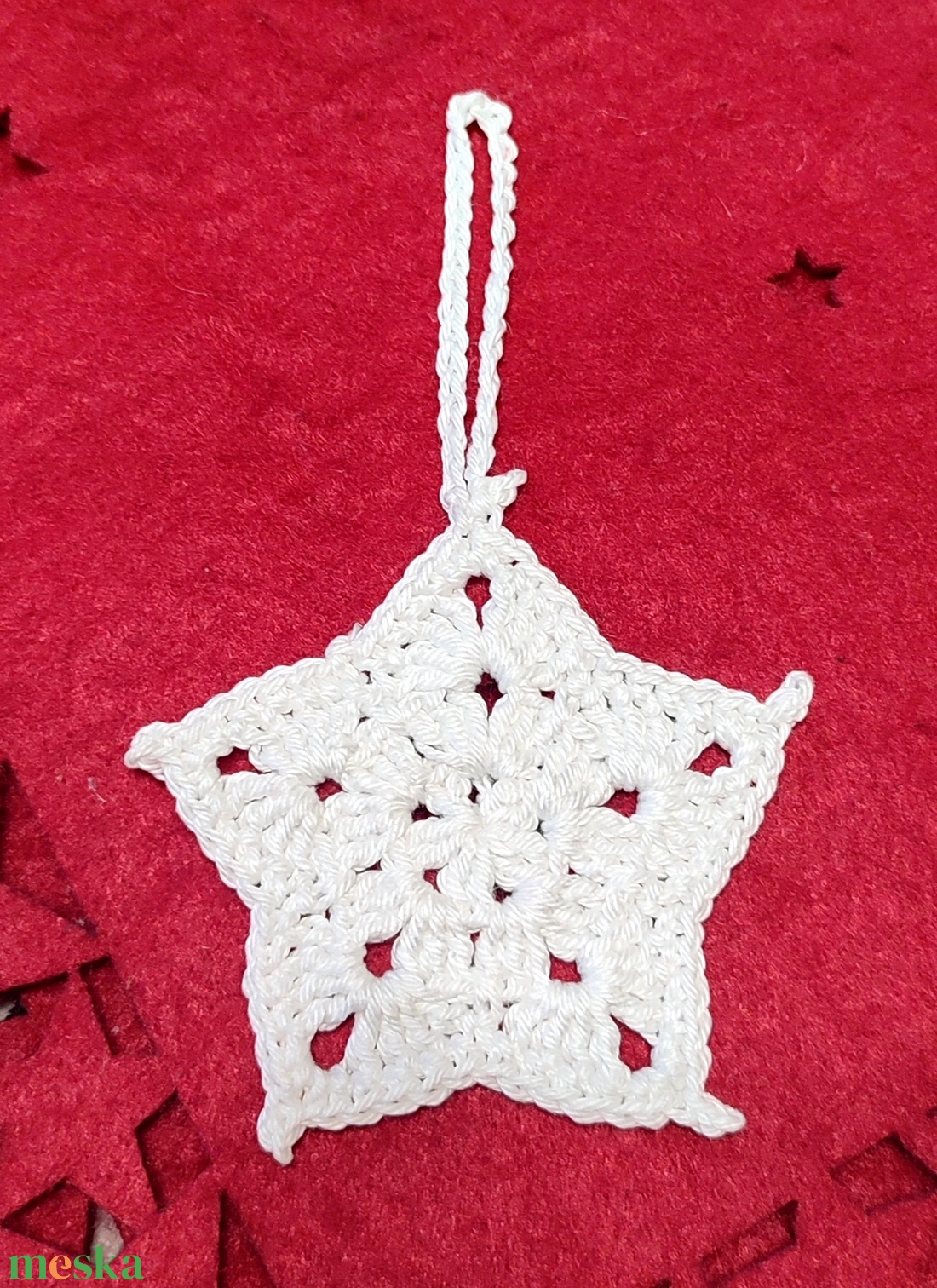 Horgolt csillag dísz - otthon & életmód - dekoráció - ajtó- és ablak dekoráció - ablakdísz - Meska.hu