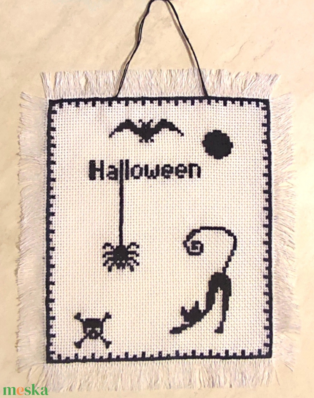 Keresztszemes Halloween  - otthon & életmód - dekoráció - halloween - halloweeni dekoráció - Meska.hu