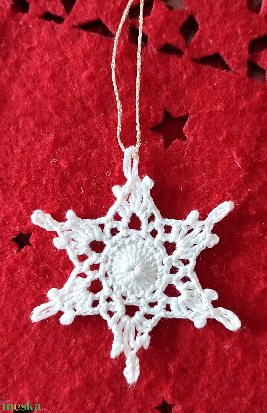 AKCIÓ!!! Horgolt hópelyhek - karácsony - karácsonyi lakásdekoráció - karácsonyfadíszek - Meska.hu