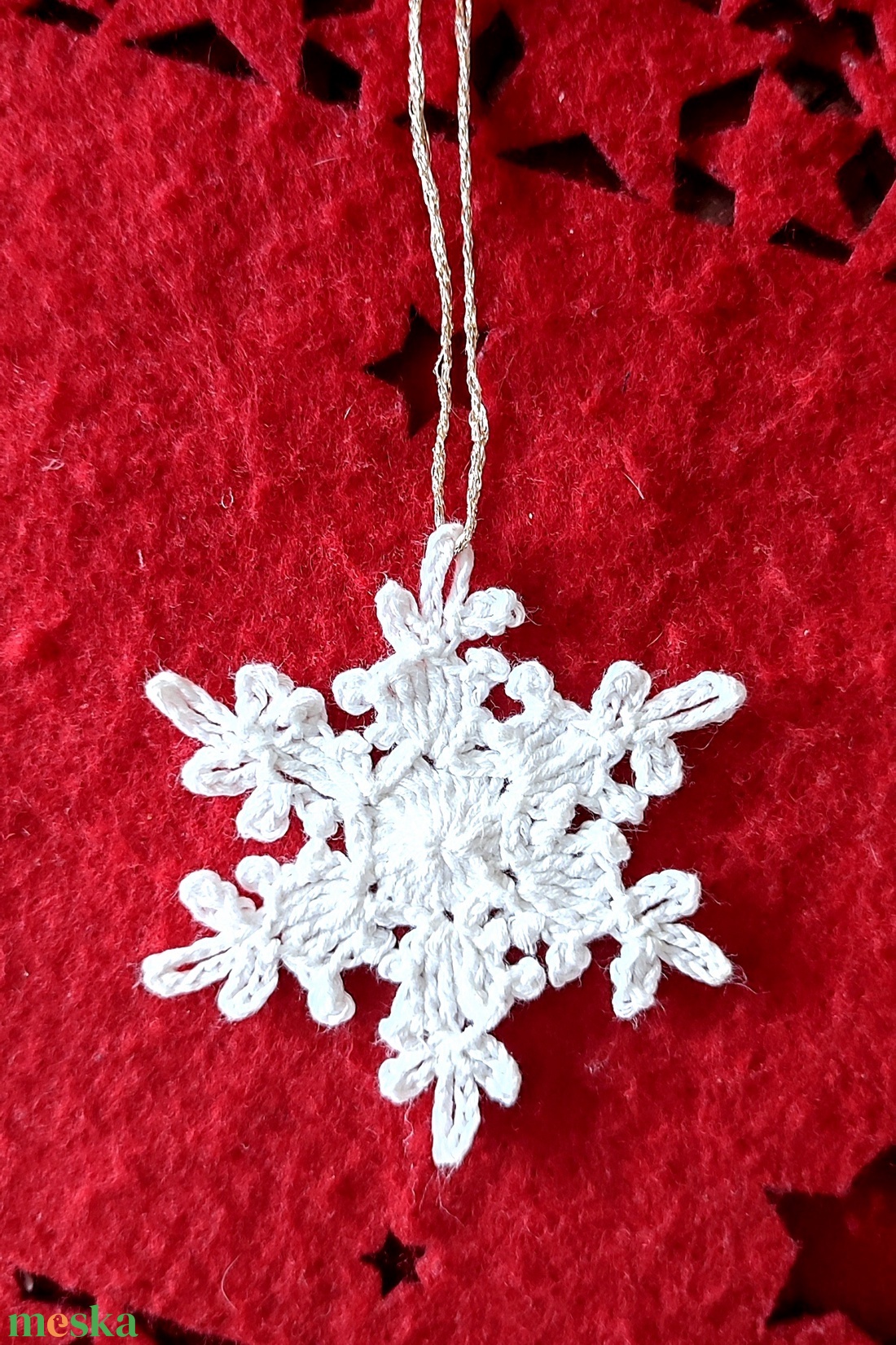 AKCIÓ!!! Horgolt hópelyhek - karácsony - karácsonyi lakásdekoráció - karácsonyfadíszek - Meska.hu