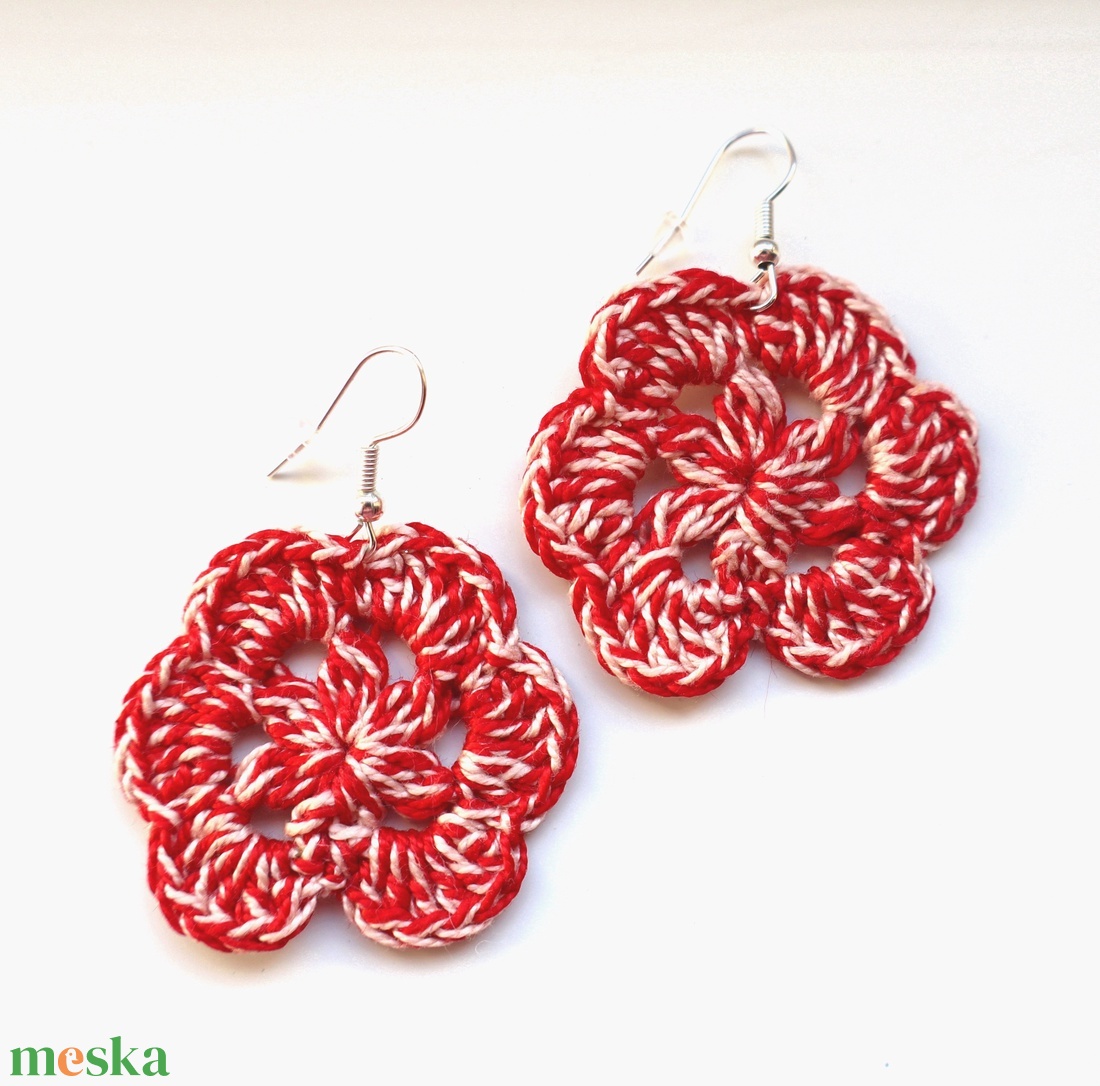 AKCIÓ!!! Horgolt fülbevaló - ékszer - fülbevaló - fülékszer - Meska.hu