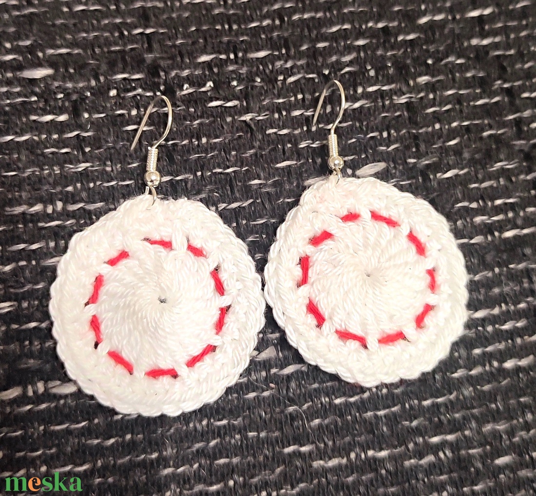 AKCIÓ!!! Horgolt fülbevaló  - ékszer - fülbevaló - fülékszer - Meska.hu