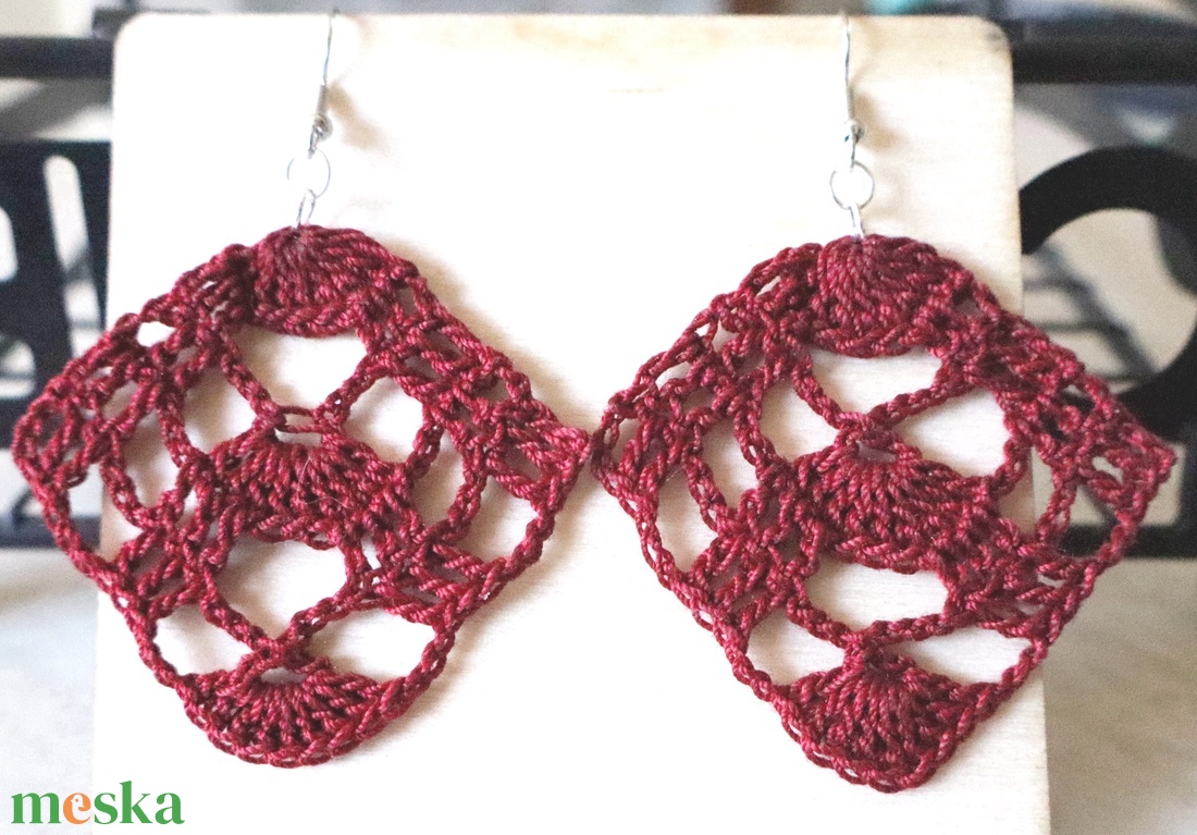 Horgolt fülbevaló  - ékszer - fülbevaló - fülékszer - Meska.hu