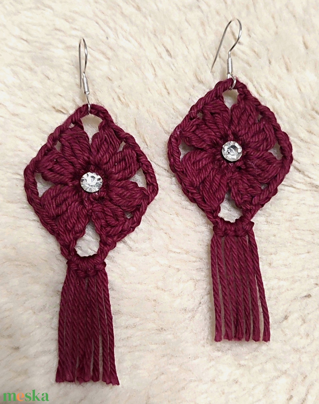 Horgolt fülbevaló  - ékszer - fülbevaló - fülékszer - Meska.hu