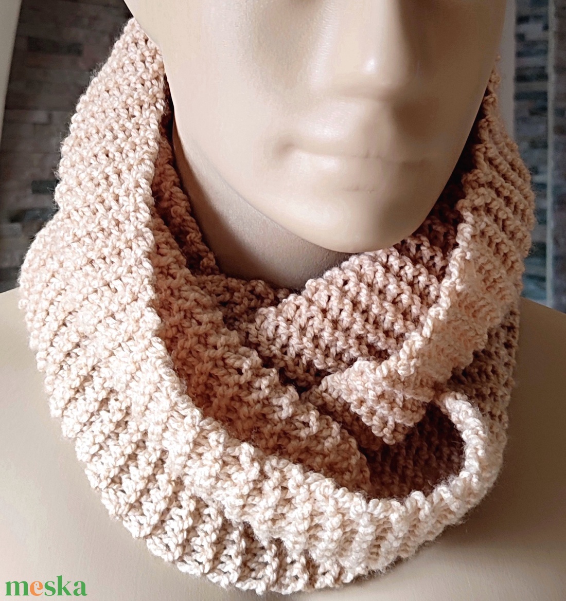 AKCIÓ!!! Kötött körsál - ruha & divat - sál, sapka, kendő - sál - Meska.hu