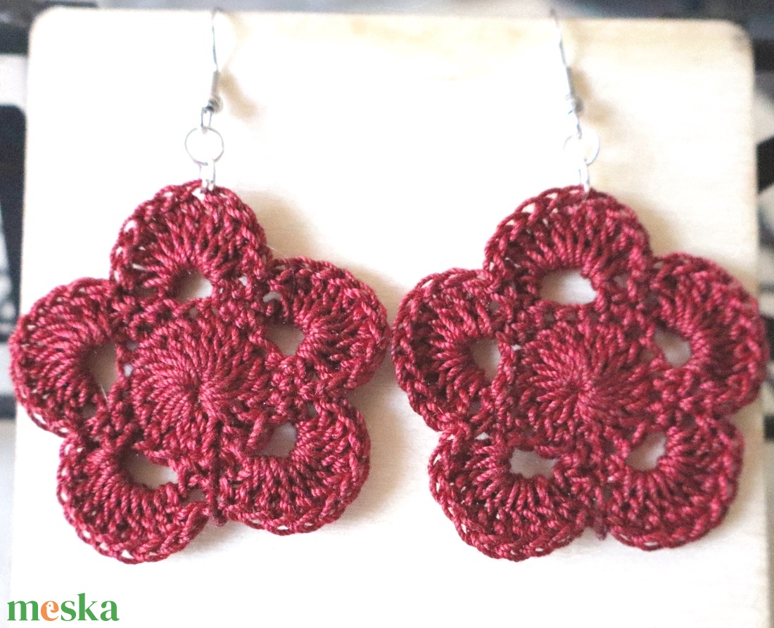 Horgolt fülbevaló - ékszer - fülbevaló - fülékszer - Meska.hu Horgolt fülbevaló - ékszer - fülbevaló - fülékszer - Meska.hu
