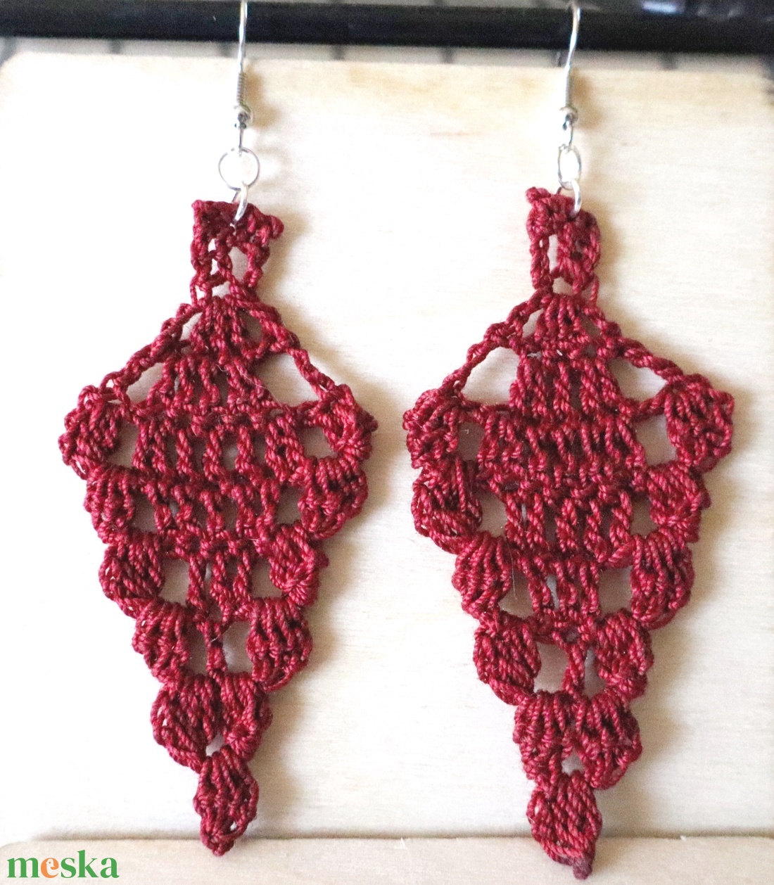 Horgolt fülbevaló  - ékszer - fülbevaló - fülékszer - Meska.hu