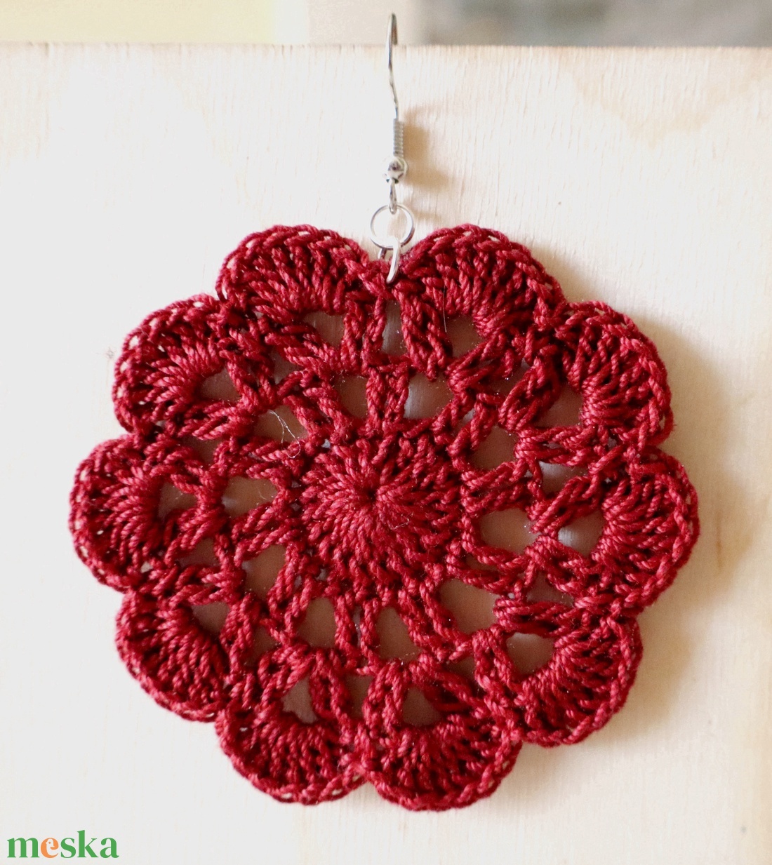 Horgolt fülbevaló  - ékszer - fülbevaló - fülékszer - Meska.hu
