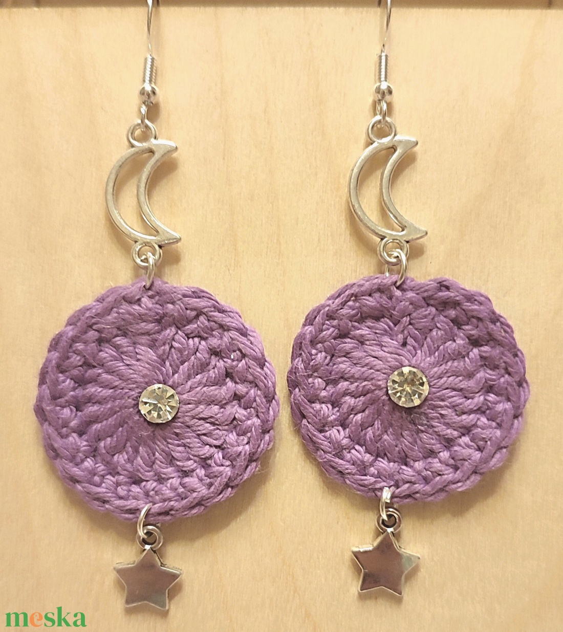 AKCIÓ!!! Horgolt fülbevaló  - ékszer - fülbevaló - fülékszer - Meska.hu