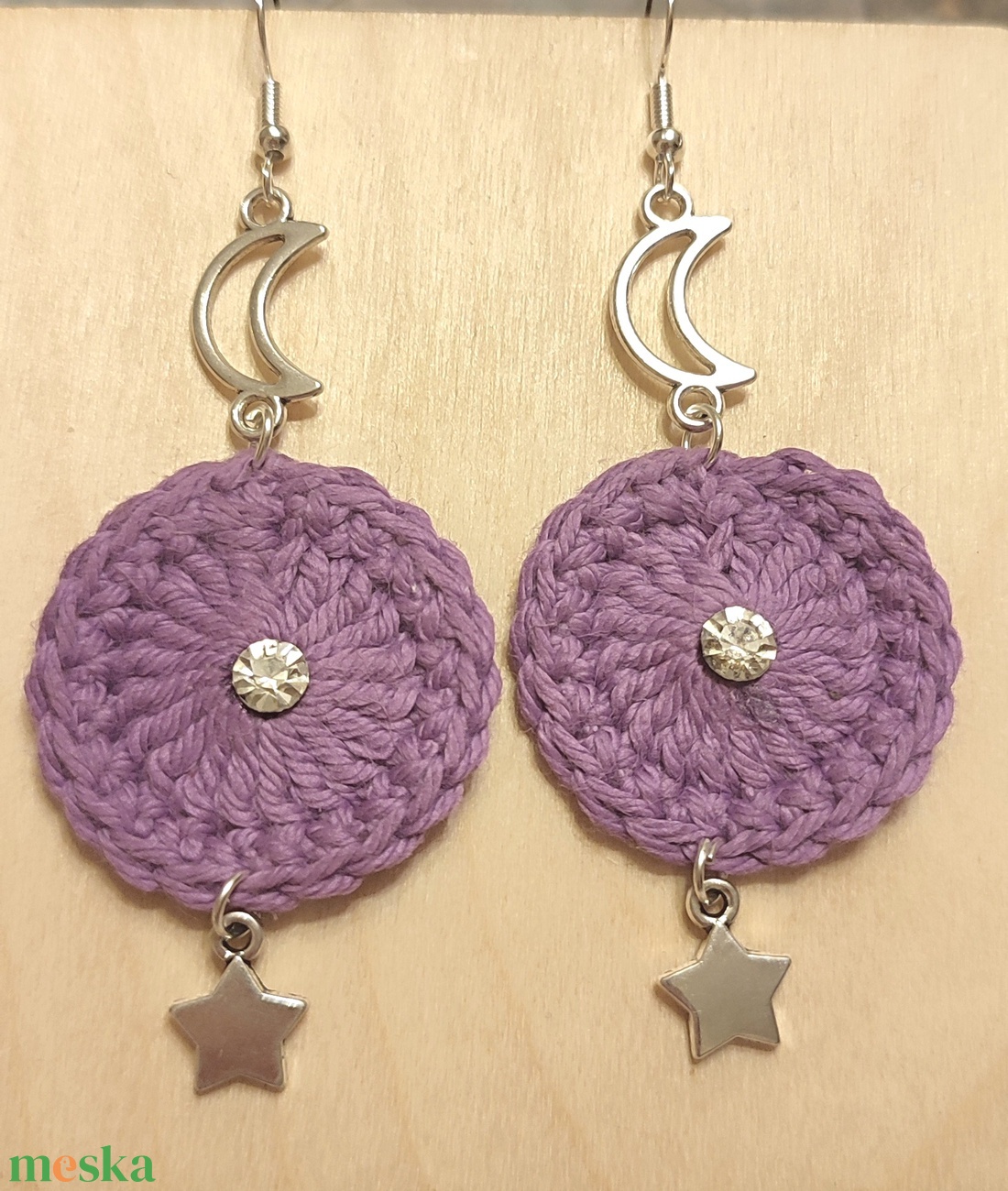 AKCIÓ!!! Horgolt fülbevaló  - ékszer - fülbevaló - fülékszer - Meska.hu