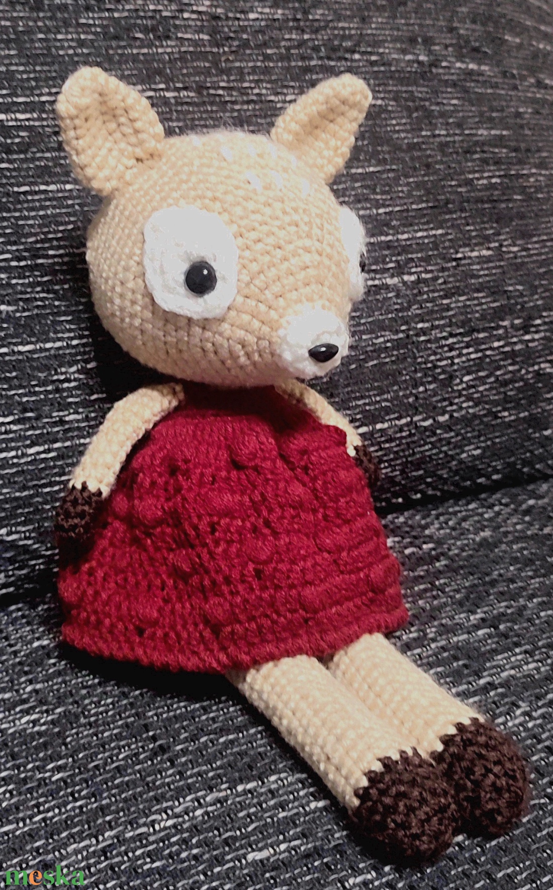 AKCIÓ!!! Horgolt kislány őzike - játék & sport - plüssállat & játékfigura - más figura - Meska.hu