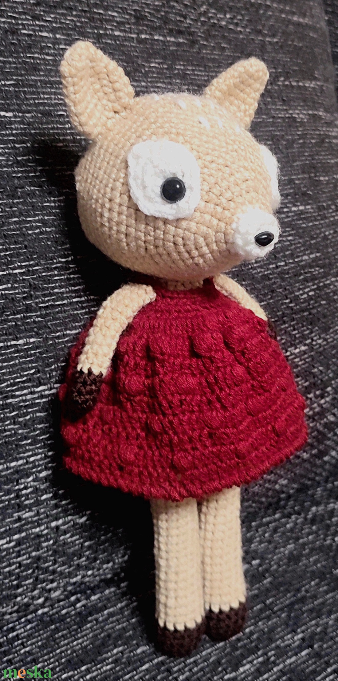 AKCIÓ!!! Horgolt kislány őzike - játék & sport - plüssállat & játékfigura - más figura - Meska.hu