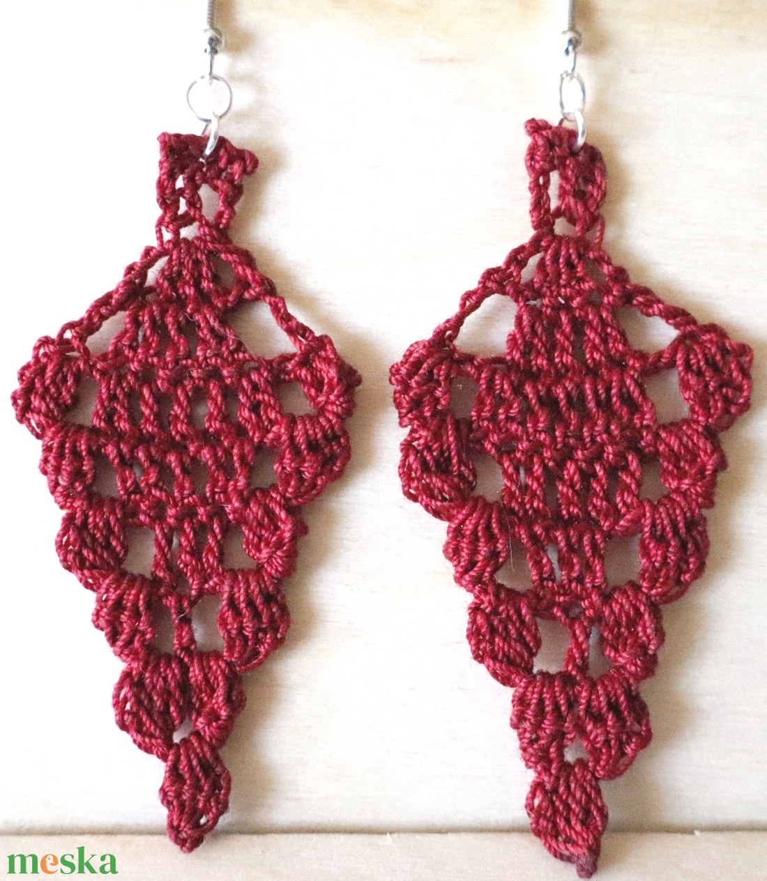 Horgolt fülbevaló  - ékszer - fülbevaló - fülékszer - Meska.hu