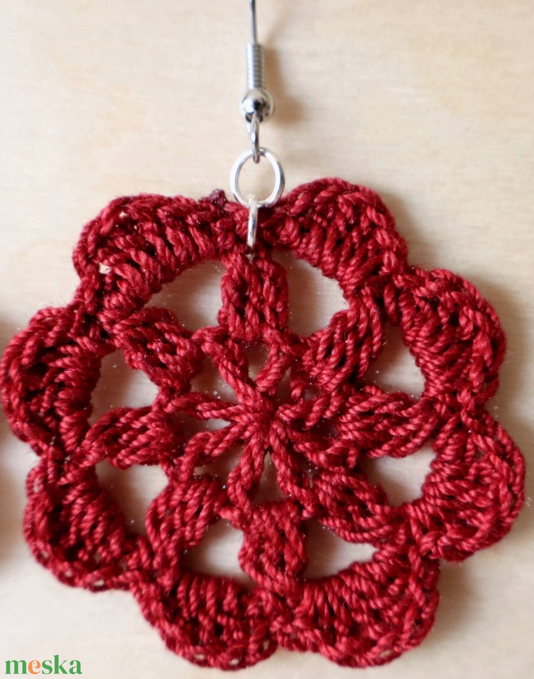 Horgolt fülbevaló  - ékszer - fülbevaló - fülékszer - Meska.hu