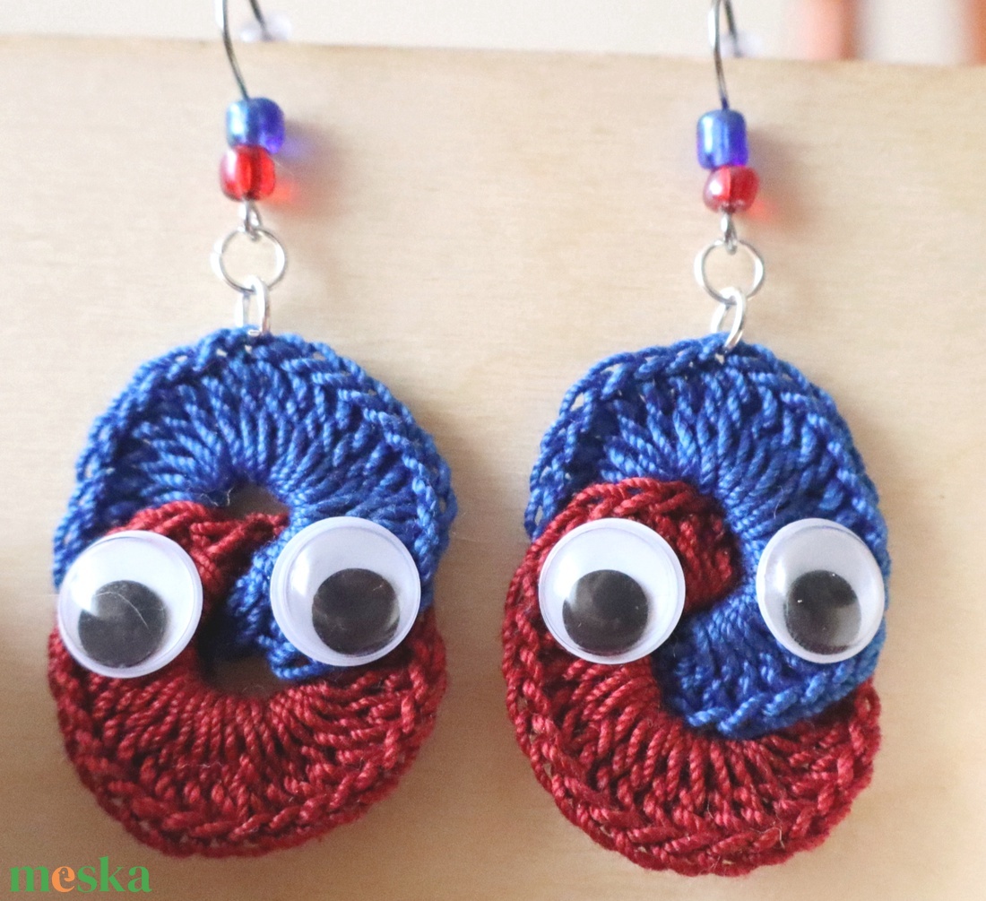 Horgolt fülbevaló  - ékszer - fülbevaló - fülékszer - Meska.hu