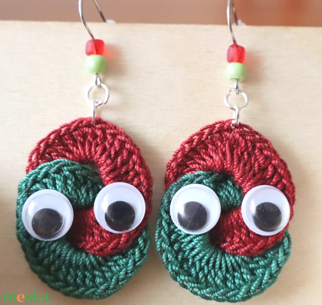 Horgolt fülbevaló  - ékszer - fülbevaló - fülékszer - Meska.hu