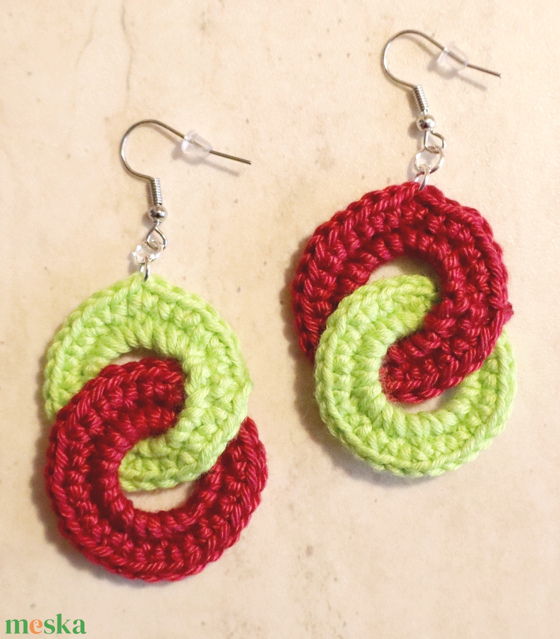Horgolt fülbevaló  - ékszer - fülbevaló - fülékszer - Meska.hu