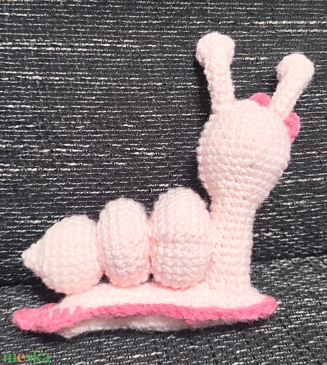 Horgolt csigusz  - játék & sport - plüssállat & játékfigura - csiga - Meska.hu