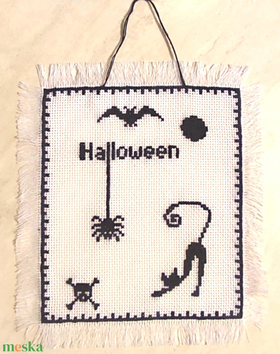 Keresztszemes Halloween  - otthon & életmód - dekoráció - halloween - halloweeni dekoráció - Meska.hu