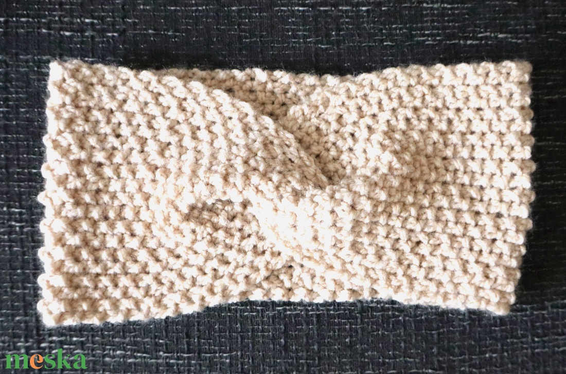 Kötött csavart fejpánt  - ruha & divat - sál, sapka, kendő - fejpánt - Meska.hu