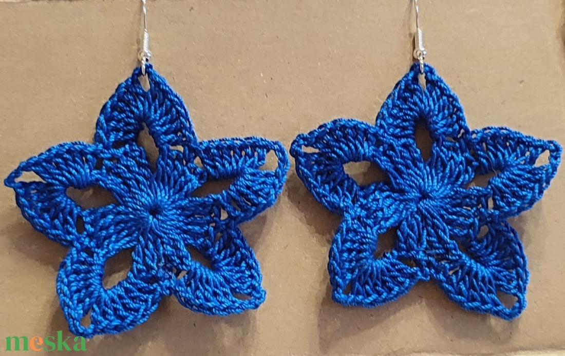 Horgolt fülbevalók  - ékszer - fülbevaló - fülékszer - Meska.hu