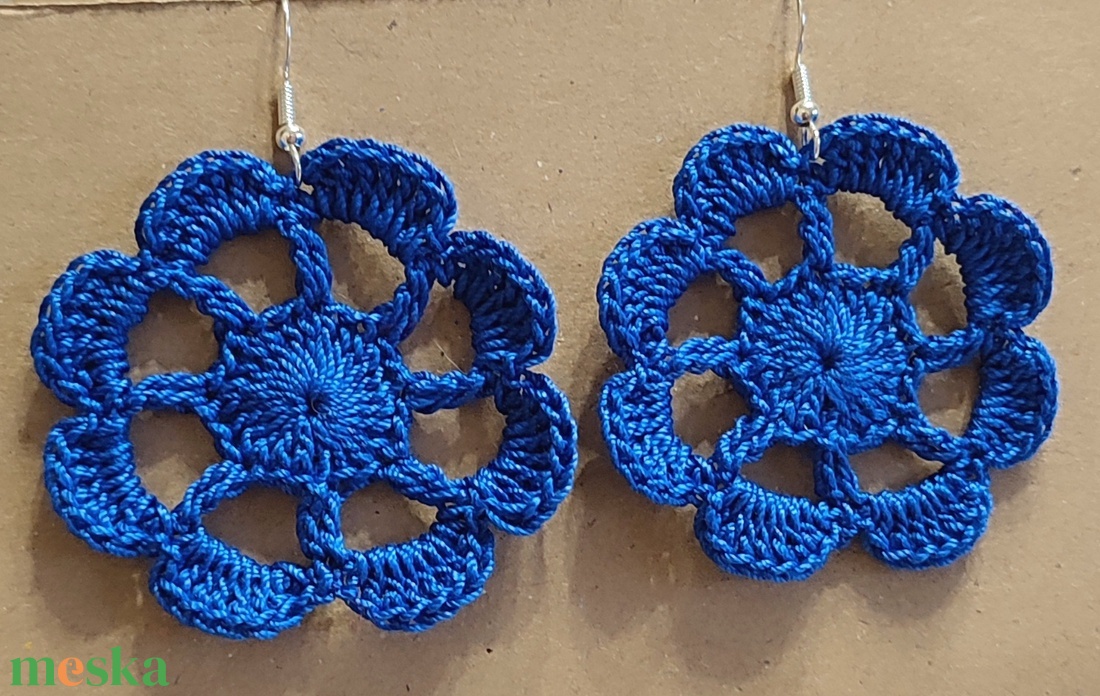 Horgolt fülbevalók  - ékszer - fülbevaló - fülékszer - Meska.hu