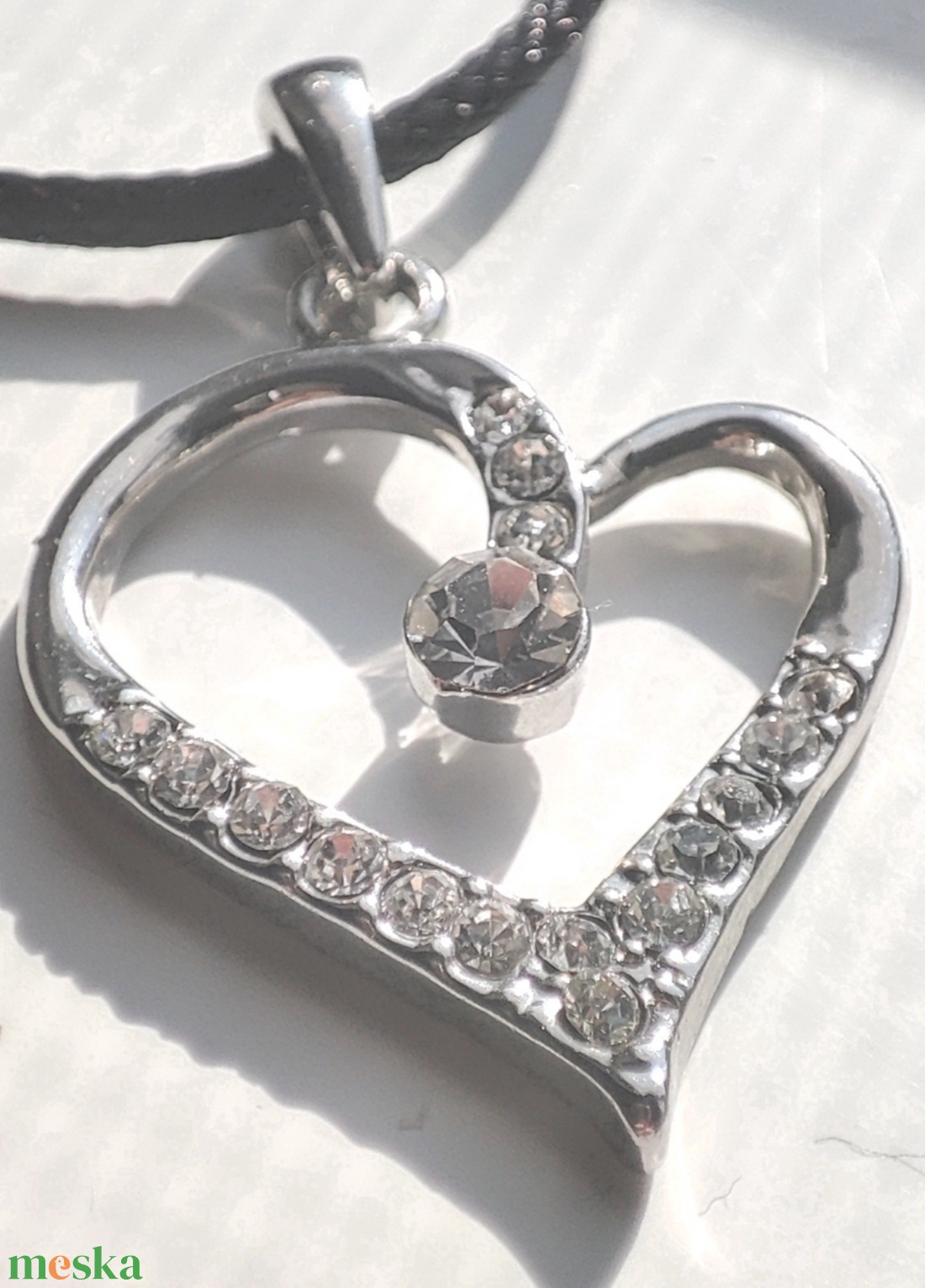 Szív nyaklánc  - ékszer - nyaklánc - medálos nyaklánc - Meska.hu
