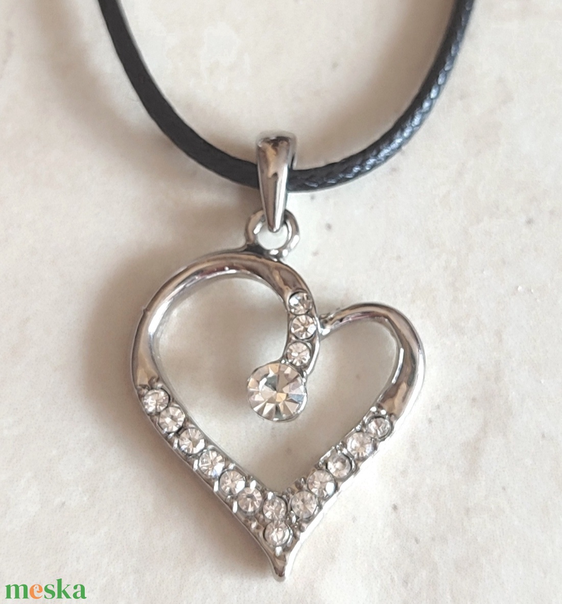 Szív nyaklánc  - ékszer - nyaklánc - medálos nyaklánc - Meska.hu
