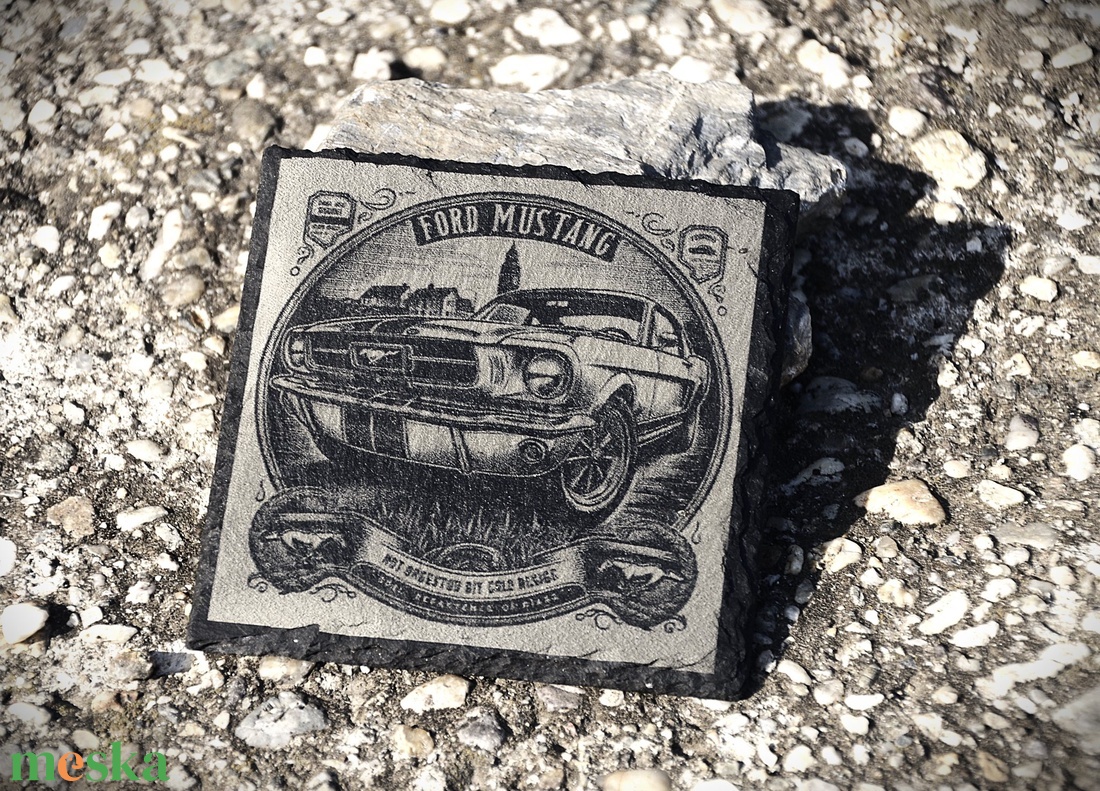 Gravírozott pala poháralátét - otthon & életmód - konyhafelszerelés, tálalás - tálalás - tányér- és poháralátét - Meska.hu