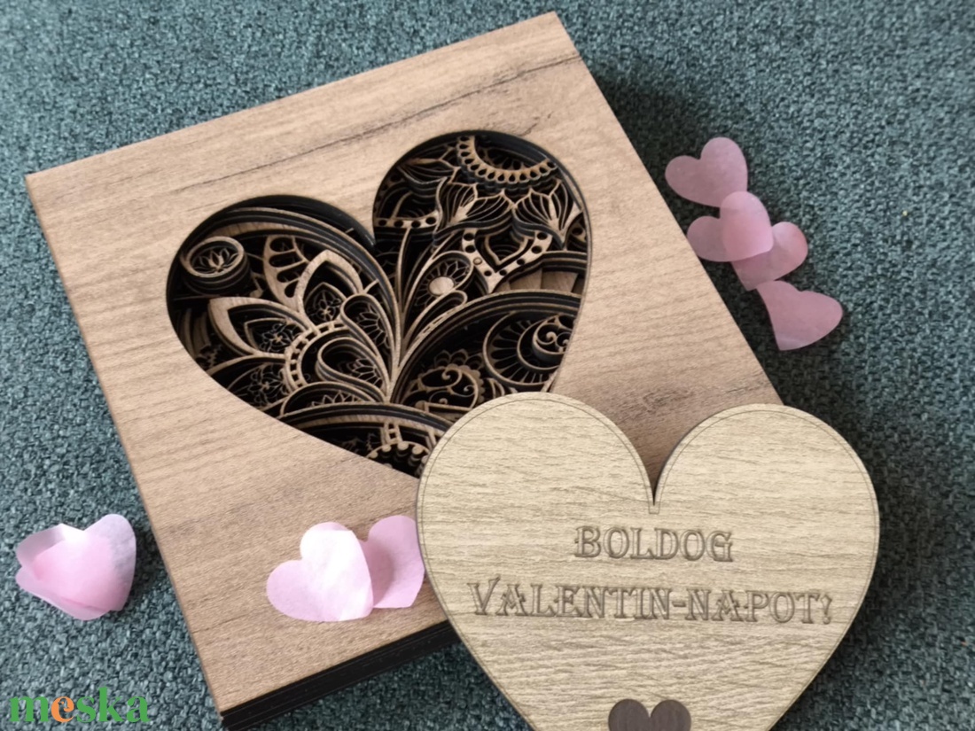 Valentin-napi lézervágott szív  - otthon & életmód - dekoráció - dísztárgy - Meska.hu