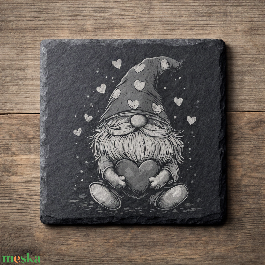 Gravírozott pala poháralátét - otthon & életmód - konyhafelszerelés, tálalás - tálalás - tányér- és poháralátét - Meska.hu