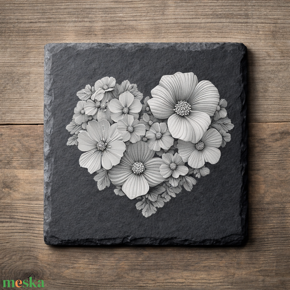 Gravírozott pala poháralátét - otthon & életmód - konyhafelszerelés, tálalás - tálalás - tányér- és poháralátét - Meska.hu