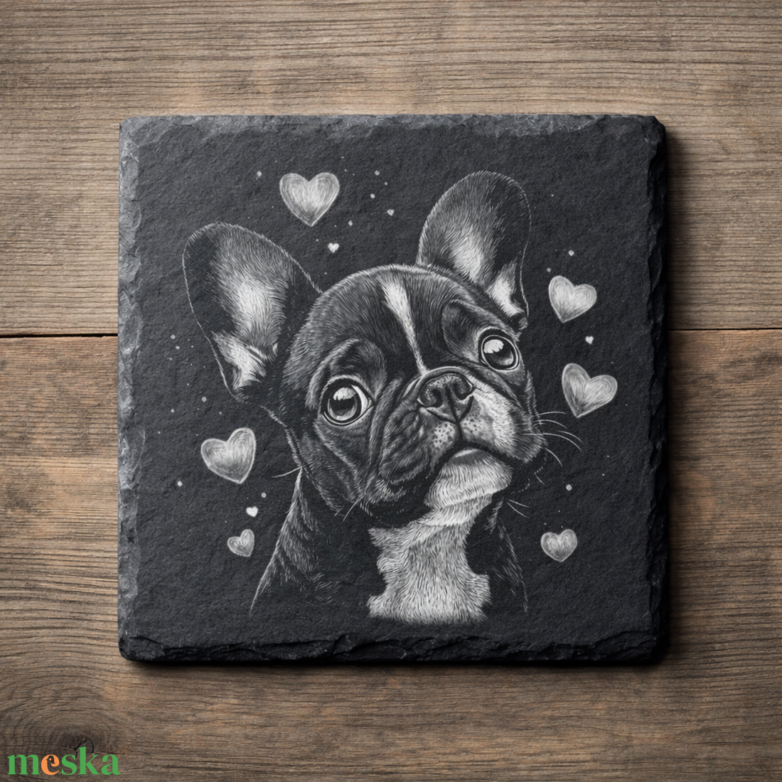 Gravírozott pala poháralátét - otthon & életmód - konyhafelszerelés, tálalás - tálalás - tányér- és poháralátét - Meska.hu