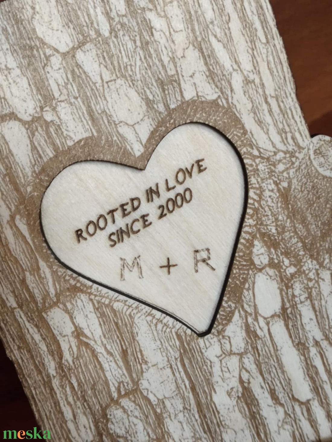 Valentin-napi fatörzs - otthon & életmód - dekoráció - asztal és polc dekoráció - gravírozott táblák - Meska.hu