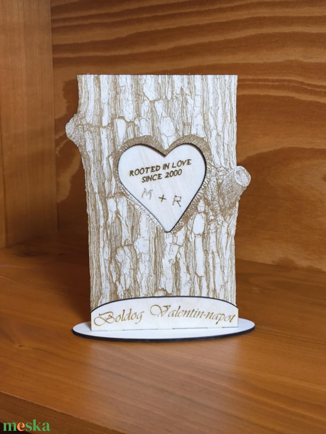 Valentin-napi fatörzs - otthon & életmód - dekoráció - asztal és polc dekoráció - gravírozott táblák - Meska.hu